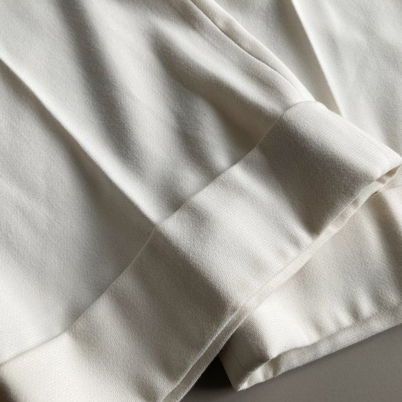 More & More White Winter Wide Leg Trousers, Cuffed Pants sz EU 34, XS to S - Picture 8 of 12